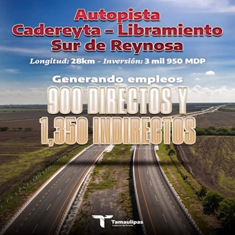 Tamaulipas avanza en la modernización de su infraestructura vial