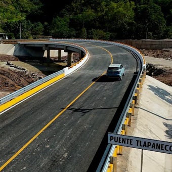 SICT reconstruye cinco puentes federales en Guerrero tras daños por huracanes